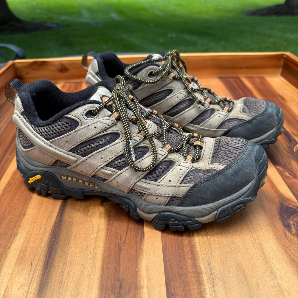 Merrell Moab 2 Waterproof Hiking Shoes Mens 8 Brown Leather Ventilator Vibram